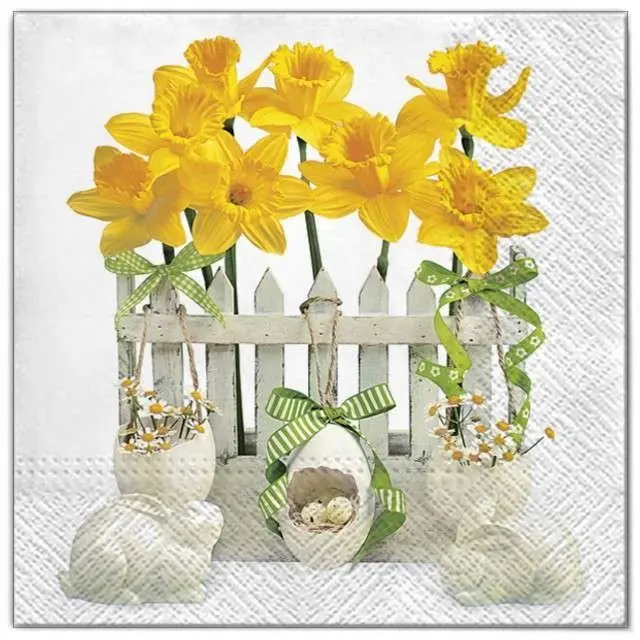 Zdjęcie produktu Serwetki papierowe Wielkanocne Daisy Yellow Daffodils 33x33 cm 20 szt.