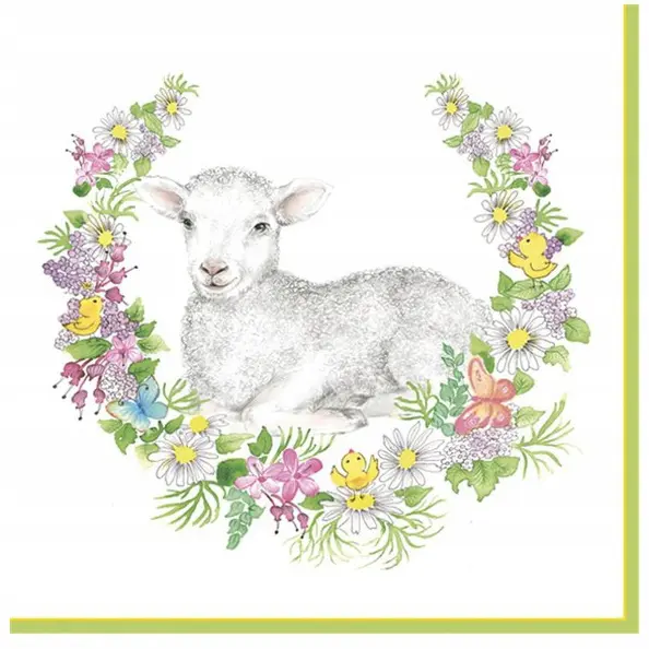 Zdjęcie produktu Serwetki papierowe Wielkanocne Daisy Easter baranek 33x33 cm 20szt.