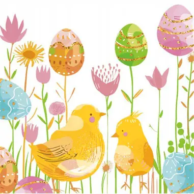 Zdjęcie produktu Serwetki papierowe wielkanocne kurczaczki daisy graphic 33x33 cm 20 sztuk