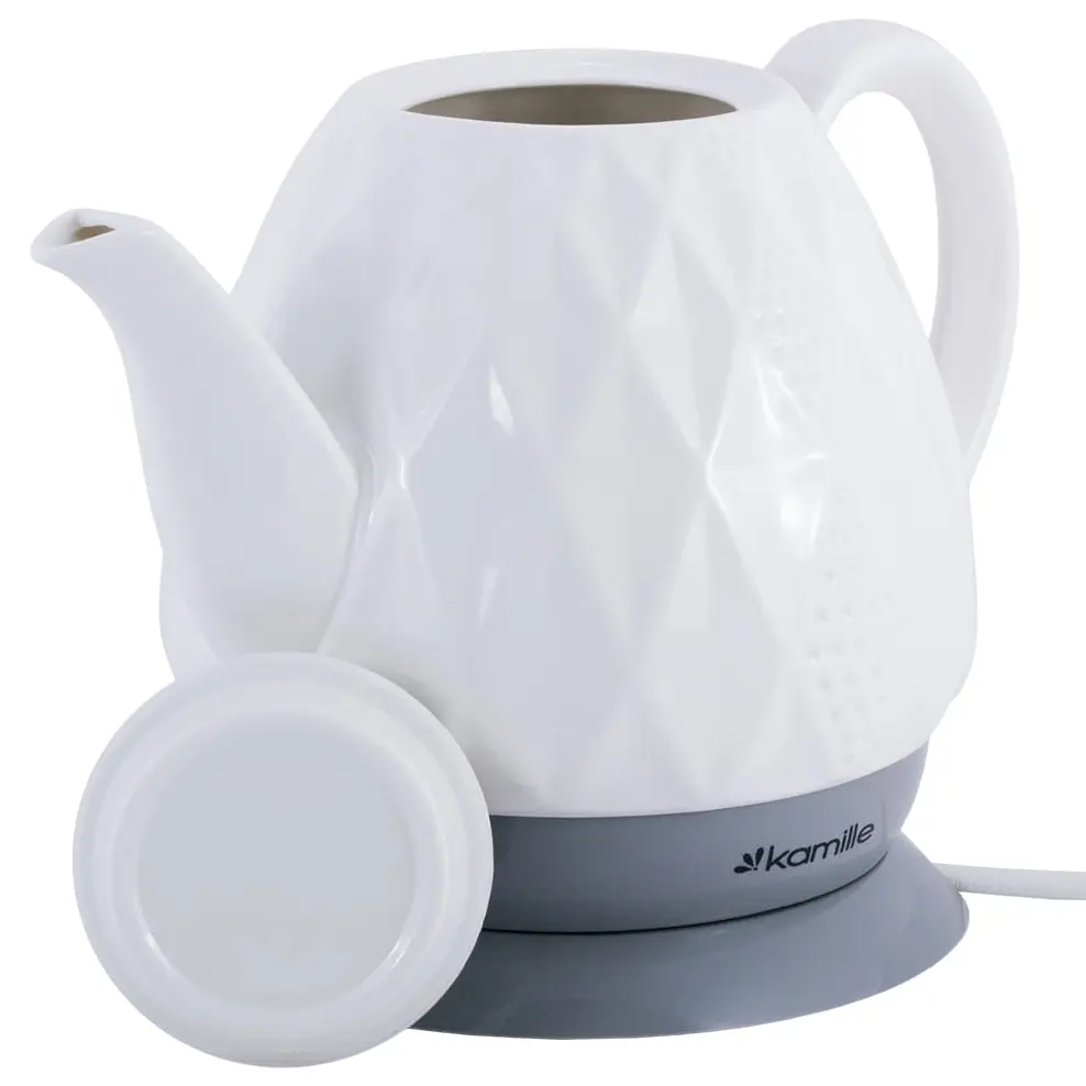 Zdjęcie produktu Czajnik elektryczny bezprzewodowy ceramiczny obrotowa podstawa 1,5l