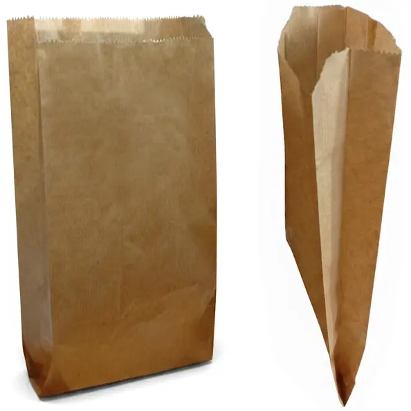Zdjęcie produktu Torebki papierowe Fałdowe Kraft Ekologiczne na gorące lub zimne wypieki pieczywo 15x6x29 cm 1000 sztuk