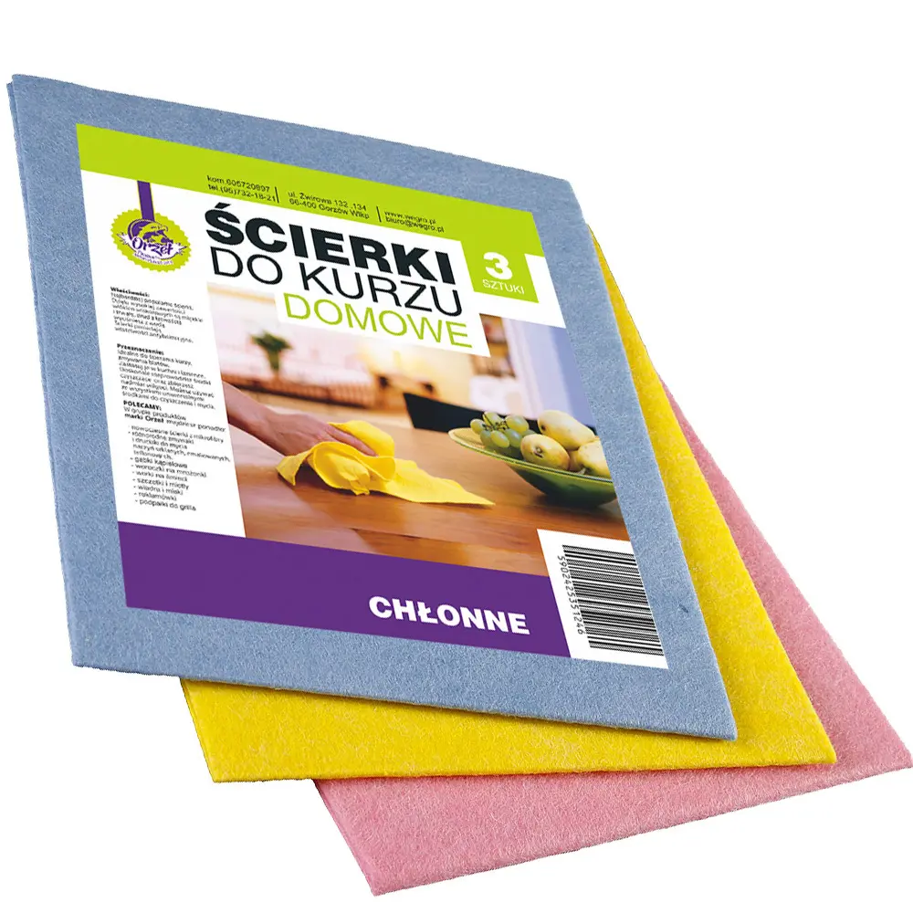Zdjęcie produktu Ścierka domowa uniwersalna wiskozowa do kuchni łazienki kurzu zestaw 3 sztuki