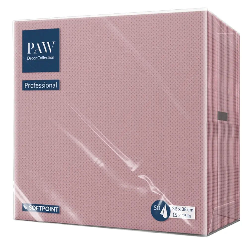 Zdjęcie produktu Serwetki softpoint dusty róż brudny różowy 38x38 cm grube 50 szt 38 cm
