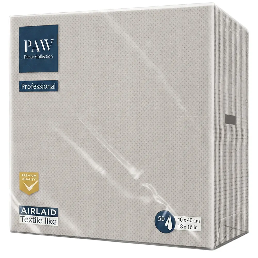 Zdjęcie produktu Serwetki materiałowe airlaid 40x40 brązowe jak bawełna 50 sztuk 40x40 cm