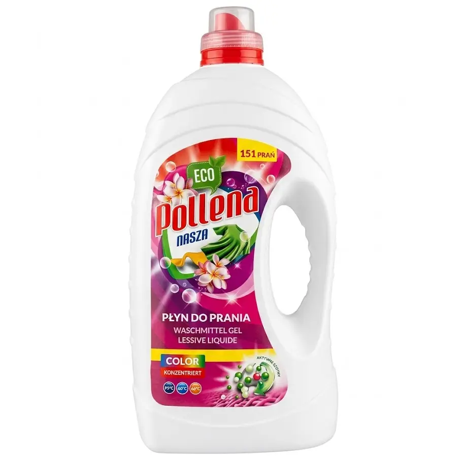 Zdjęcie produktu Żel do Prania Kolorowych Tkanin Pollena Nasza płyn koncentrat ECO 151 prań  5.3l 
