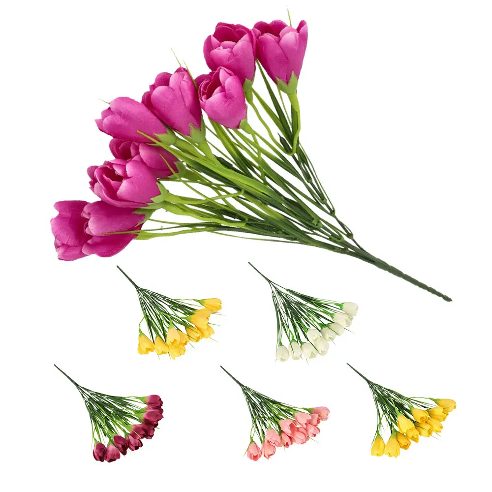 Zdjęcie produktu Krokus sztuczny bukiet kwiaty wiosenne dekoracja do wazonu 33 cm