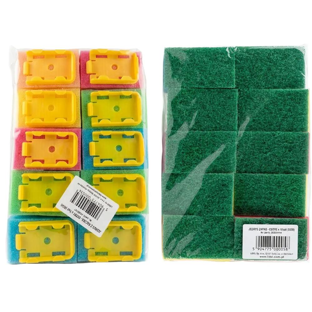 Zdjęcie produktu Zestaw Zmywaków Kuchennych Jędruś do myjki gąbki do szorowania naczyń 10 sztuk