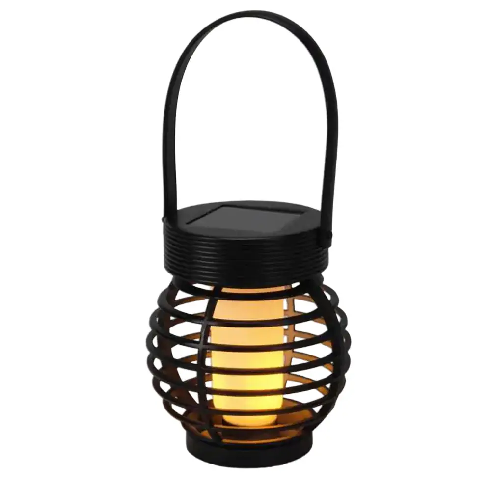 Zdjęcie produktu Latarnia solarna ogrodowa lampion led czarny dekoracyjny 7 cm