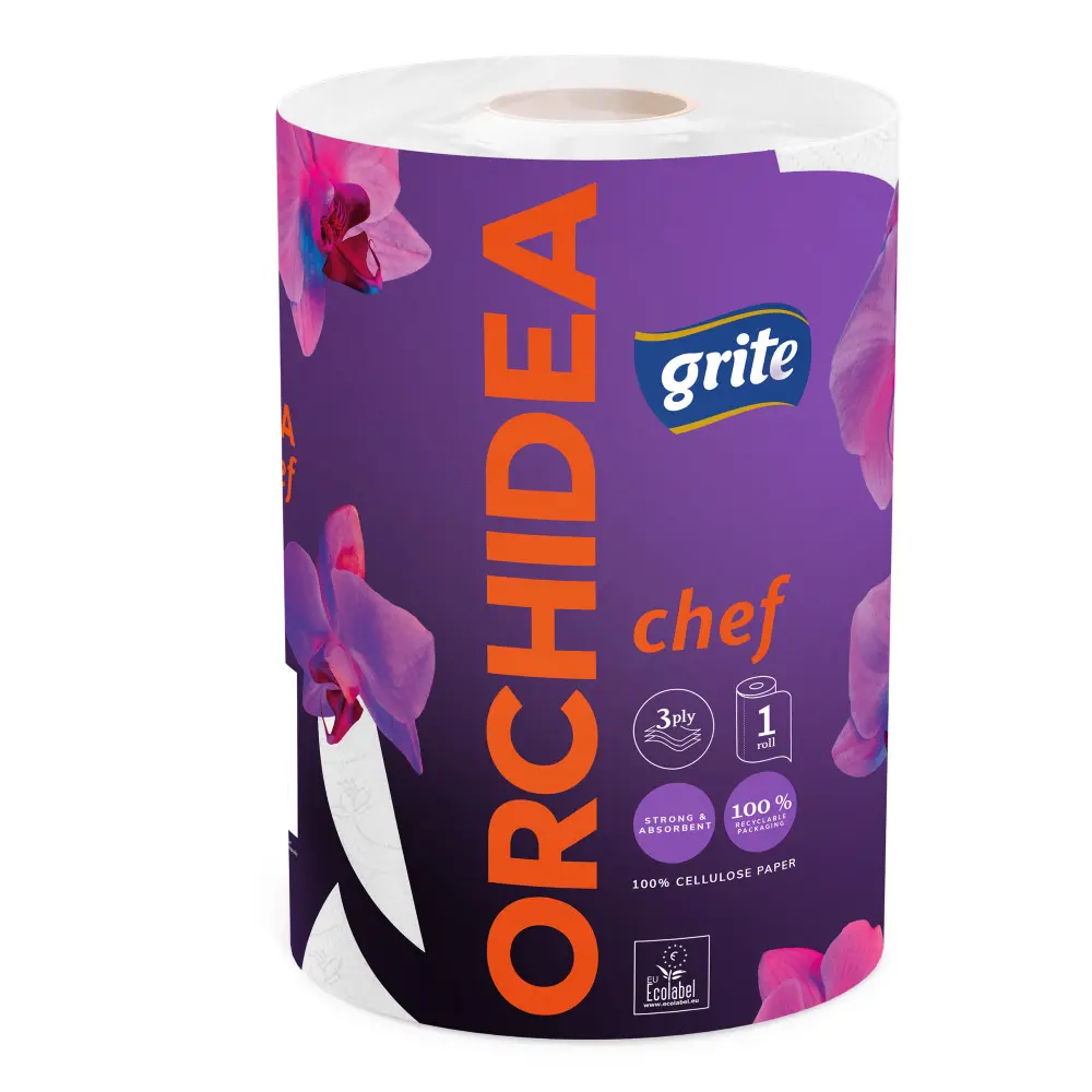 Zdjęcie produktu Ręcznik papierowy Grite  kuchenny trójwarstwowy grube mocne listki 230 arkuszy