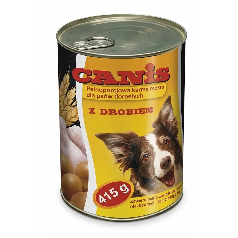 Zdjęcie produktu Karma mokra Canis dla psa kawałki w sosie drób puszka 415 g