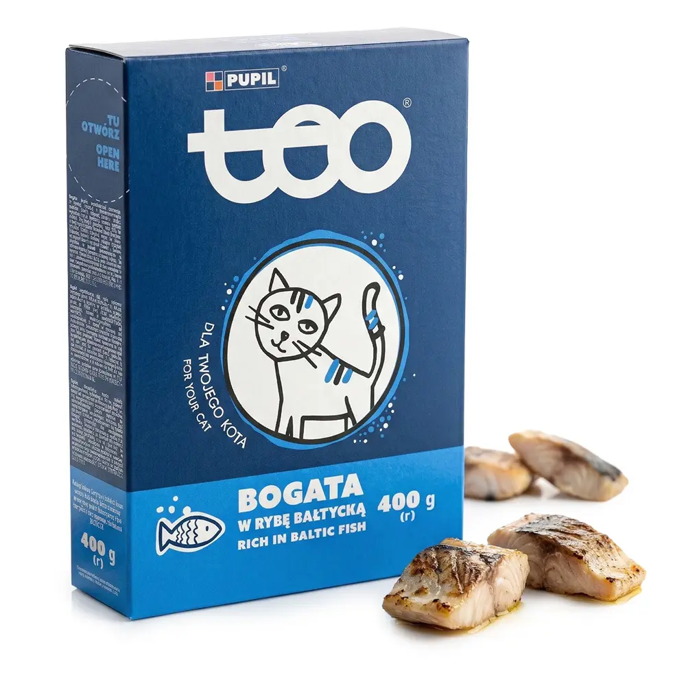 Zdjęcie produktu Karma sucha dla kota bogata w rybę bałtycką pełnoporcjowa 400 g