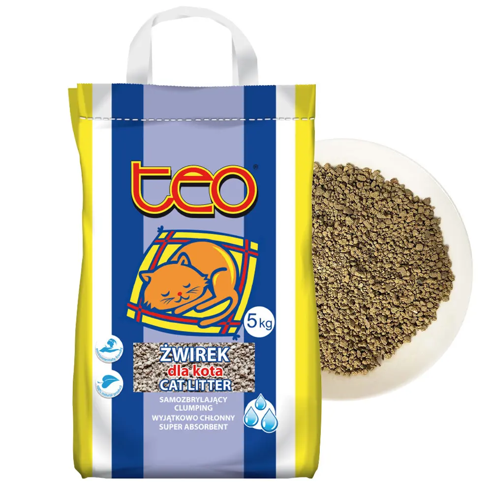Zdjęcie produktu Żwirek dla kota bentonitowy naturalny zbrylający chłonny 5 kg