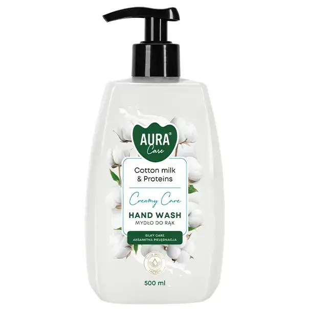 Zdjęcie produktu Mydło w płynie BISPOL Aura Care Mleczko Bawełniane i Proteiny AHW-004-004 500ML