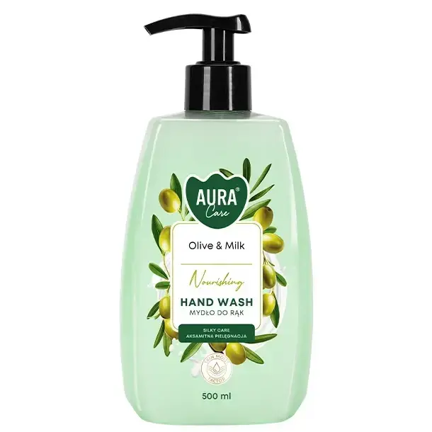Zdjęcie produktu Mydło w płynie BISPOL Aura Care Oliwka i Mleko AHW-004-005 500ML