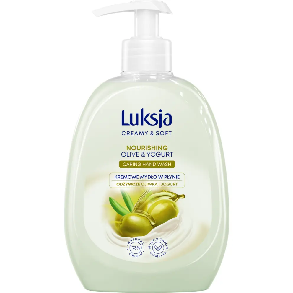 Zdjęcie produktu Mydło w płynie Luksja kremowe odżywcza Oliwka i Jogurt 500ml