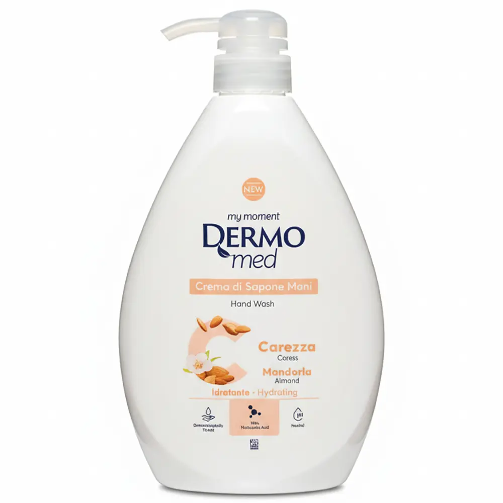 Zdjęcie produktu Mydło w płynie Dermomed Migdałowe nawilżające z Kwasem Hialuronowym Made in Italy 1L