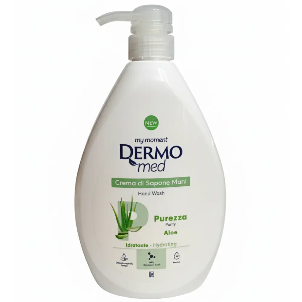 Zdjęcie produktu Mydło w płynie Dermomed Muschio Aloes nawilżające z Kwasem Hialuronowym Made in Italy 1L