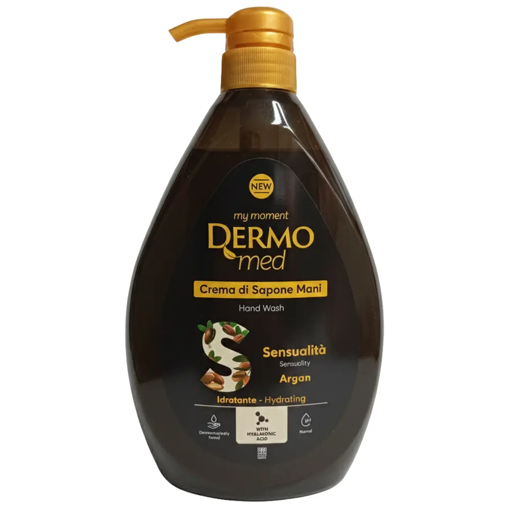 Zdjęcie produktu Mydło w płynie Dermomed Piżmo i Olej Arganowy nawilżające z Kwasem Hialuronowym Made in Italy 1L
