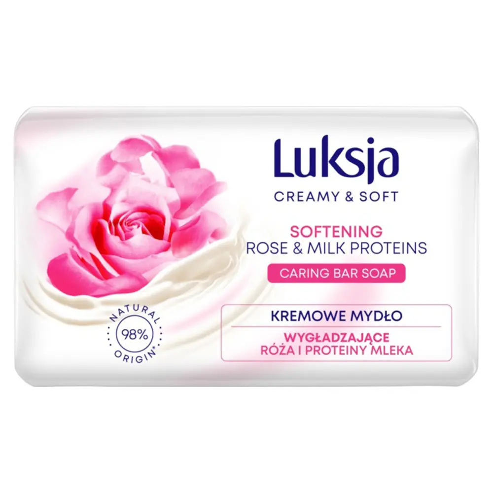 Zdjęcie produktu Mydło w kostce Luksja róża i proteiny mleka kremowe 90g