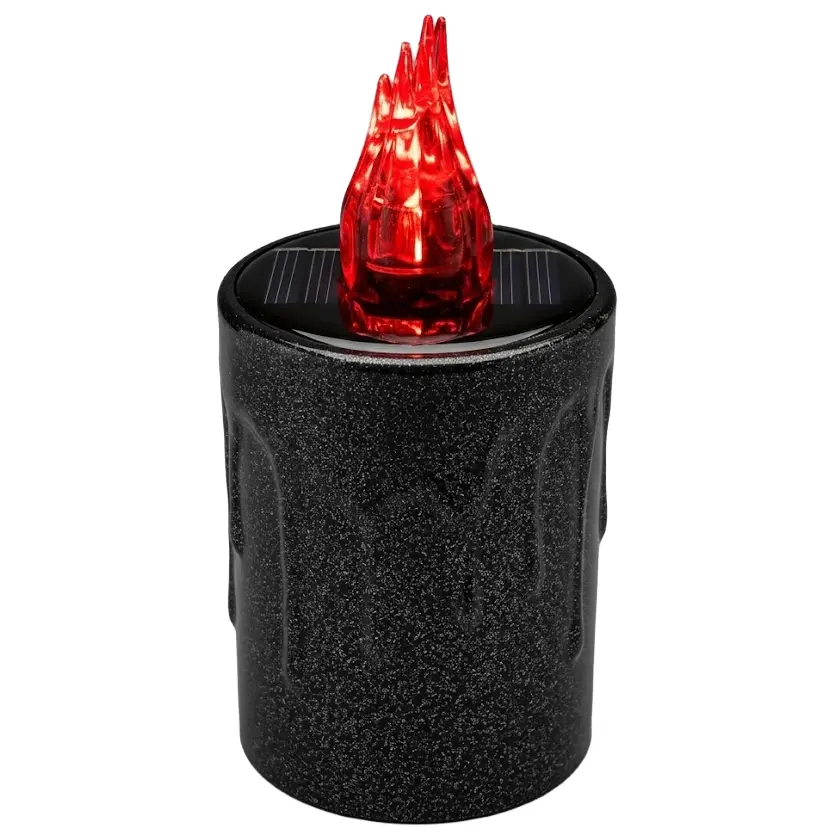 Zdjęcie produktu Wkład solarny led do zniczy czerwone płomień 11x6 cm 1szt.