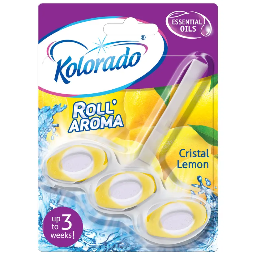 Zdjęcie produktu Zawieszka do toalety wc Kolorado Roll Aroma Zapach Lemon cytrynowy świeżość i czystość 1 szt.