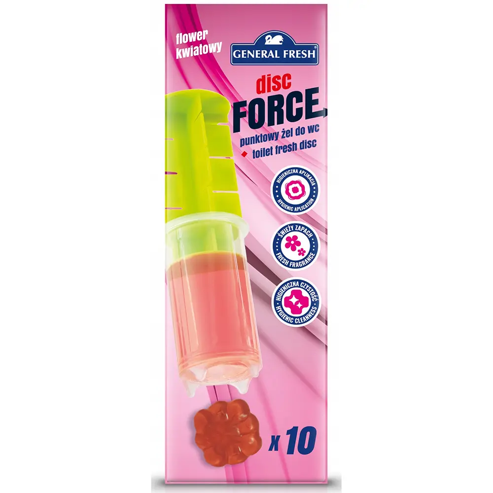 Zdjęcie produktu Punktowy żel do toalet Force 60ml Zapach Kwiatowy Flower aplikator 10 dawek