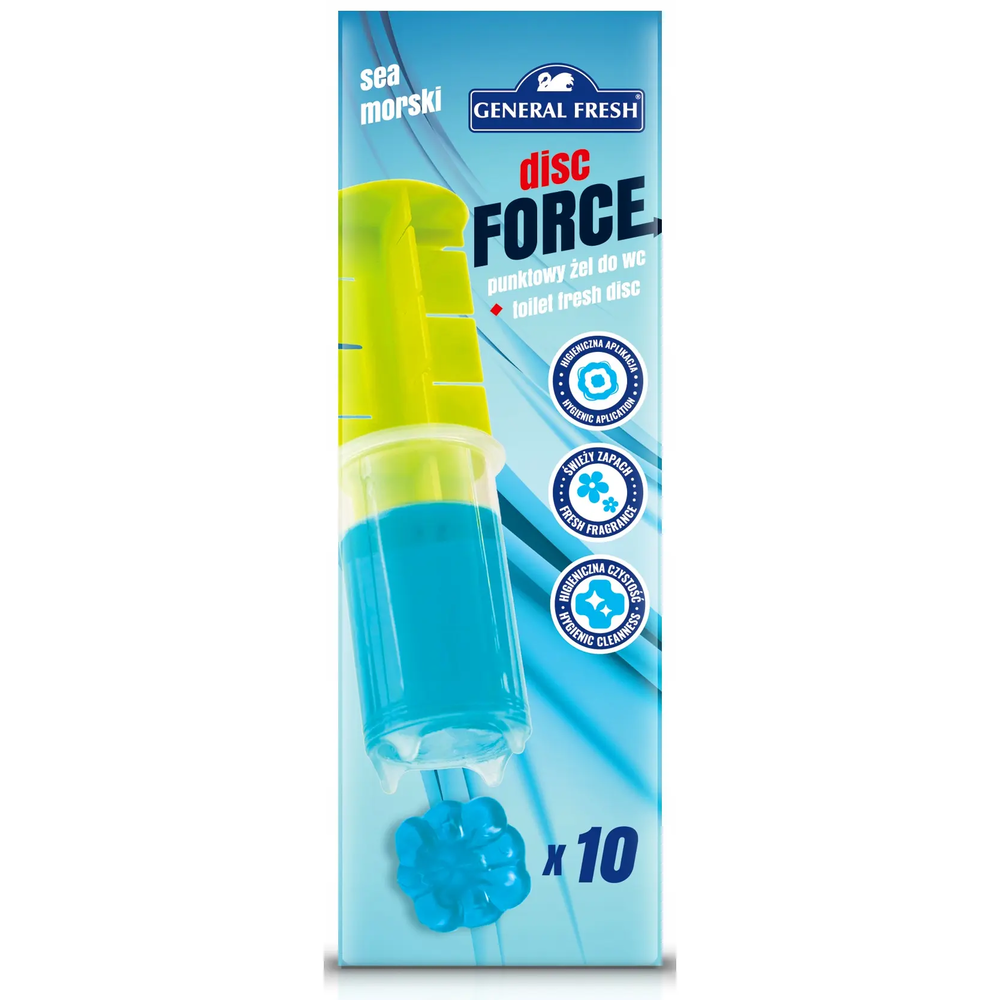 Zdjęcie produktu Punktowy żel do toalet Force 60ml Zapach Morski aplikator 10 dawek