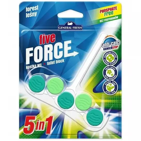 Zdjęcie produktu Kostka toaletowa zawieszka WC Five Force Zapach Leśny 1szt.