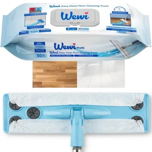 Zdjęcie produktu Wkłady Do Mycia Podłóg Mopem Mokre Wewi Pratik 4XL zapach Lawendy 50 szt. uniwersalne 50 szt.