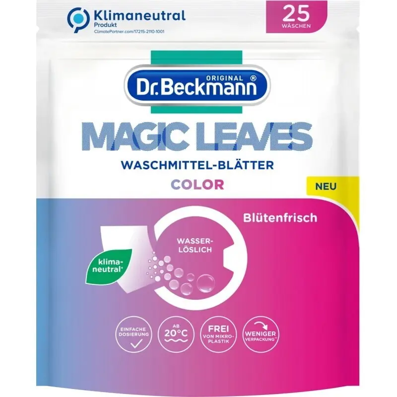 Zdjęcie produktu Magiczne listki do prania tkanin kolorowych zapach kwiatowy 25 sztuk