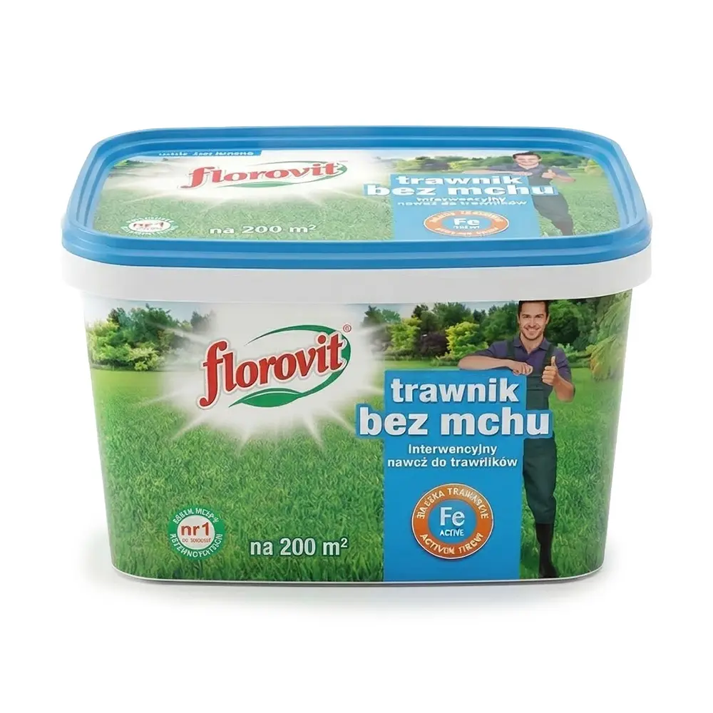 Zdjęcie produktu Florovit nawóz do trawników interwencyjny anty mech z żelazem fe 4 kg
