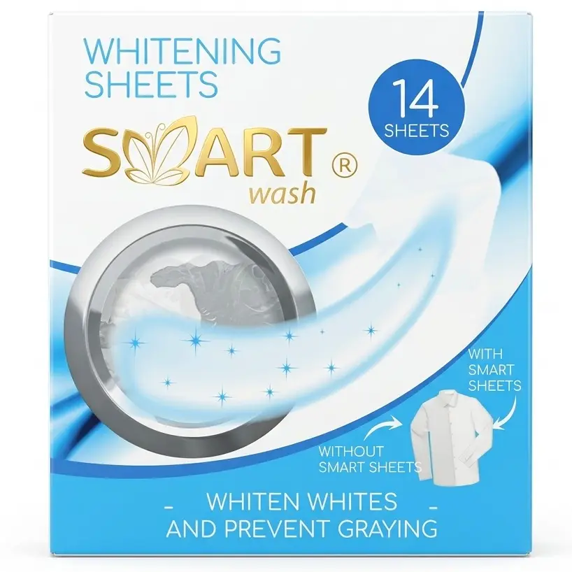 Zdjęcie produktu Chusteczki wybielające do prania Smart Wash stop szarzeniu 14szt.
