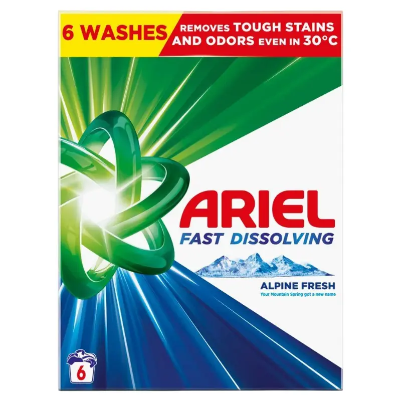 Zdjęcie produktu Proszek do Prania Białych Tkanin Ariel Fast Dissolving 330g 6 prań
