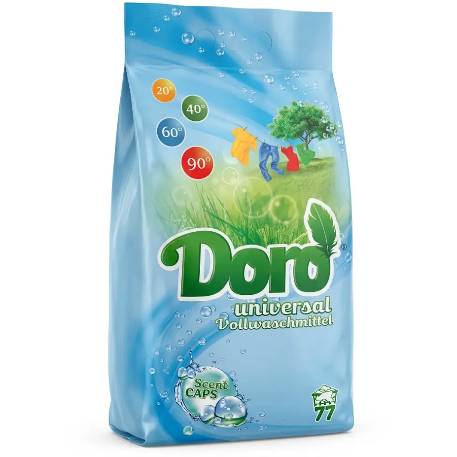 Zdjęcie produktu Proszek do prania uniwersalny Doro do tkanin białych i kolorowych 5kg 77 prań