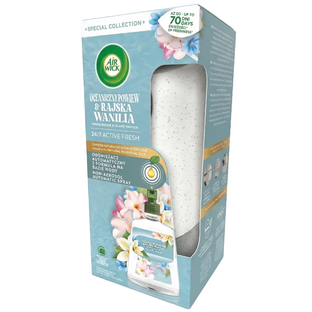 Zdjęcie produktu Odświeżacz powietrza oceaniczny powiew i rajska wanilia komplet 228 ml