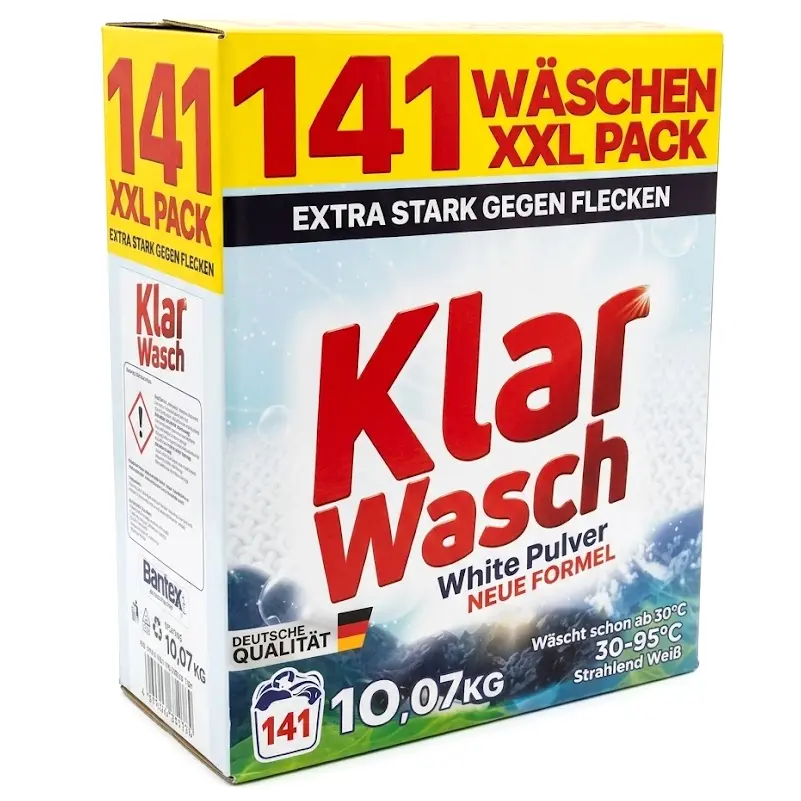 Zdjęcie produktu Proszek do Prania Białych Tkanin Klar Wash White Pulver 141 prań 10kg