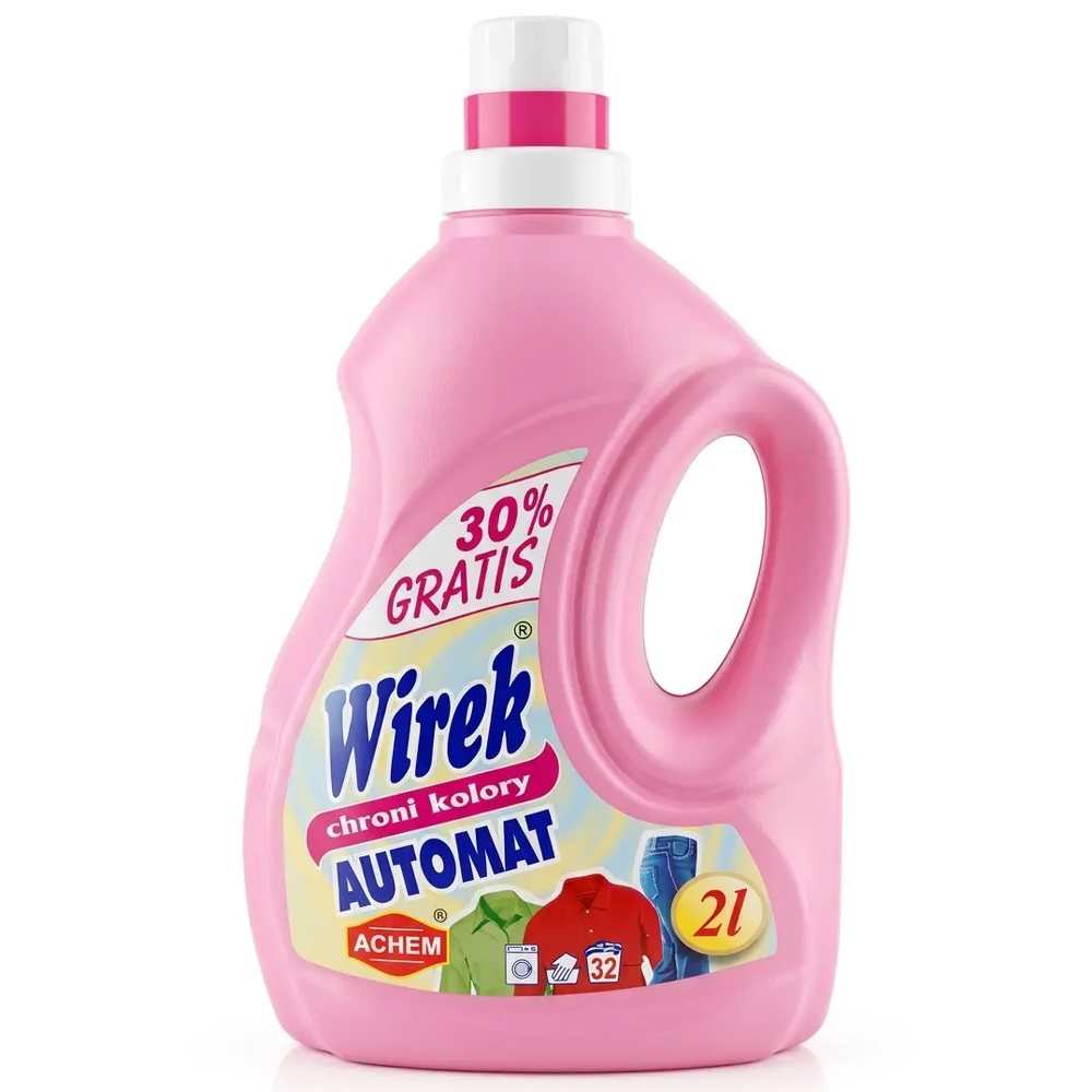 Zdjęcie produktu Płyn do Prania Tkanin Wirek Aumotat chroni kolory 2L 32 prań