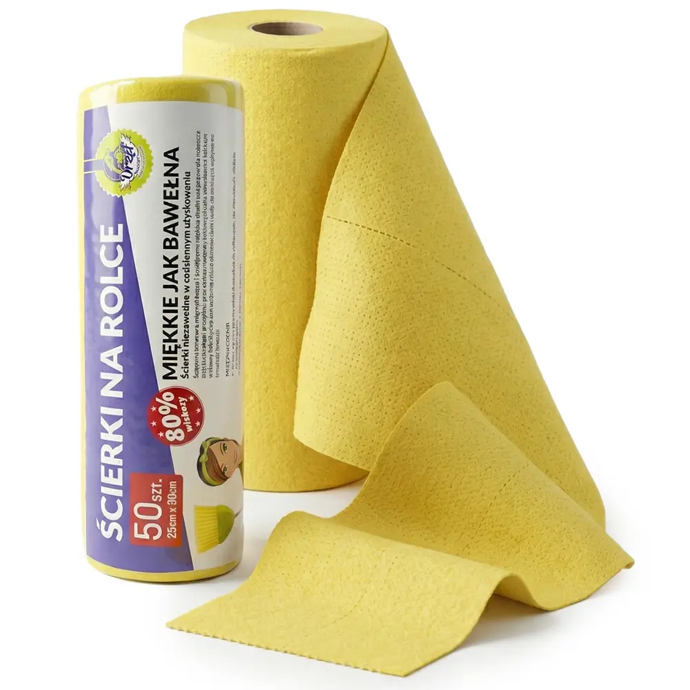 Zdjęcie produktu Ścierka na rolce uniwersalna ściereczki kuchenne chłonne 50 sztuk 30x25 cm