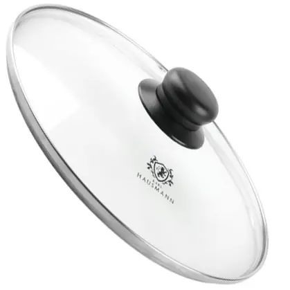 Zdjęcie produktu Pokrywka szklana uniwersalna Hausmann do garnków patelni hartowana z odpowietrznikiem 20 cm
