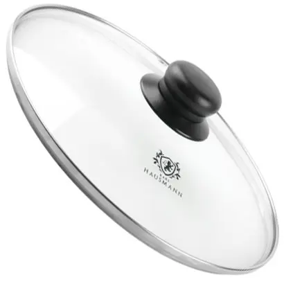 Zdjęcie produktu Pokrywka szklana uniwersalna Hausmann do garnków patelni hartowana z odpowietrznikiem 18 cm