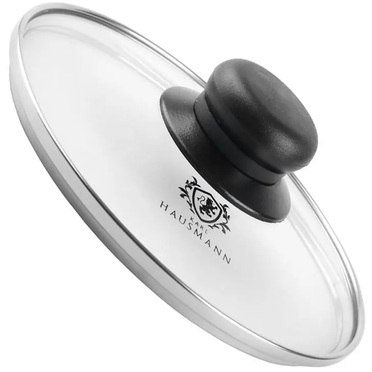 Zdjęcie produktu Pokrywka szklana uniwersalna Hausmann do garnków patelni hartowana z odpowietrznikiem 16 cm