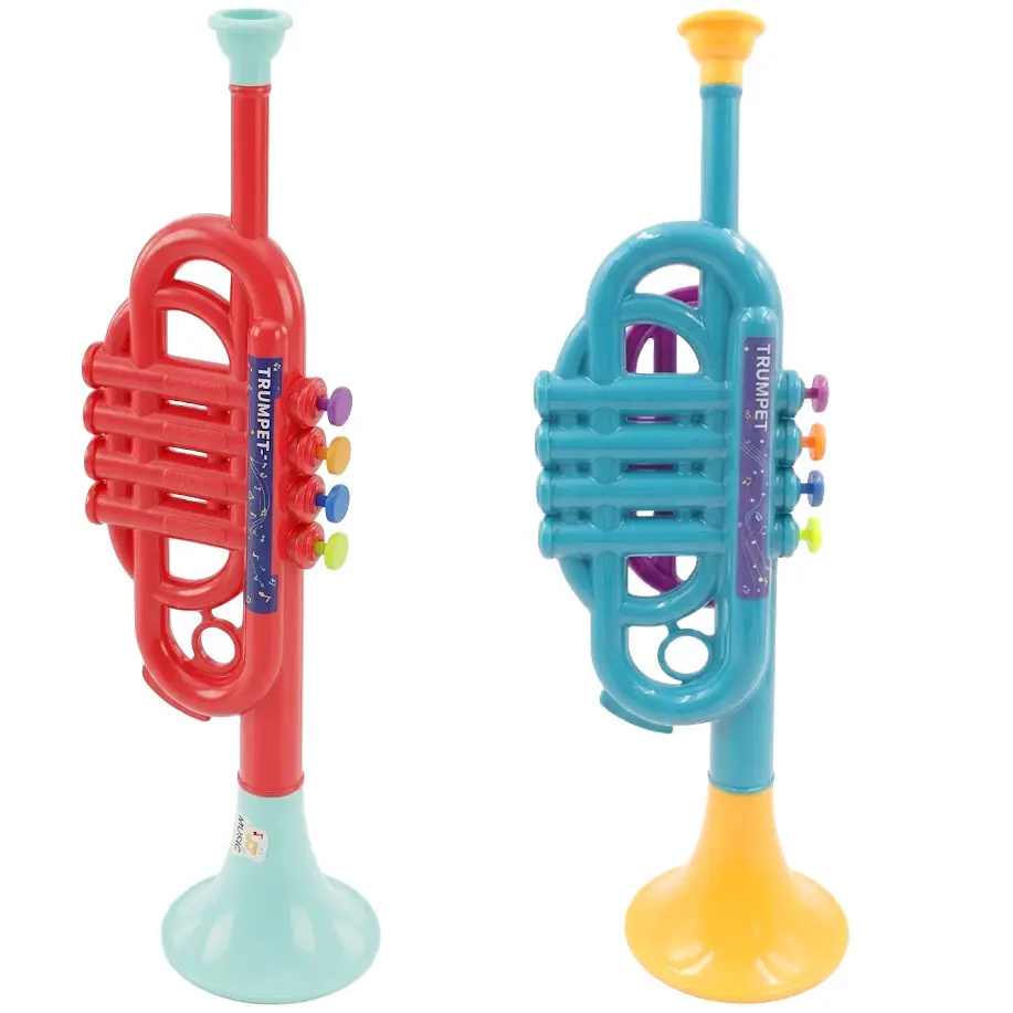 Zdjęcie produktu Trąbka zabawkowa saksofon dla dzieci instrument muzyczny 35cm mix kolorów 1 szt.