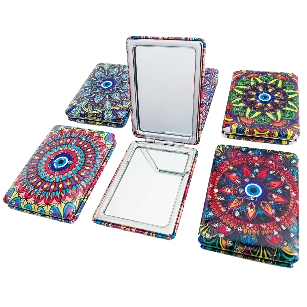 Zdjęcie produktu Lusterko Dwustronne dla Dziewczynek Mozaika Azules Indyjskie Brylanciki 8x6cm 3+ mix wzorów 1 szt.