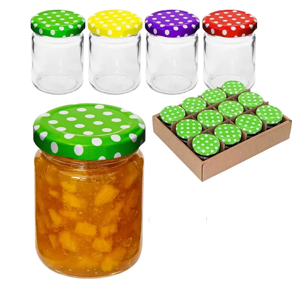 Zdjęcie produktu Słoiczek 110ml słoik szklany na dżem przetwory domowe mały zakręcany 7,3 cm