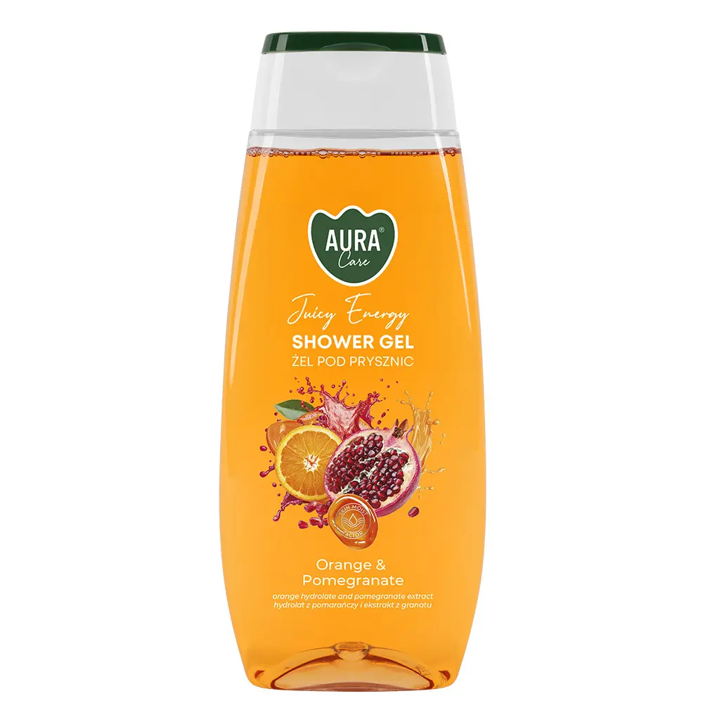 Zdjęcie produktu Żel pod prysznic Aura care pomarańcza i granat nawilżający 350 ml