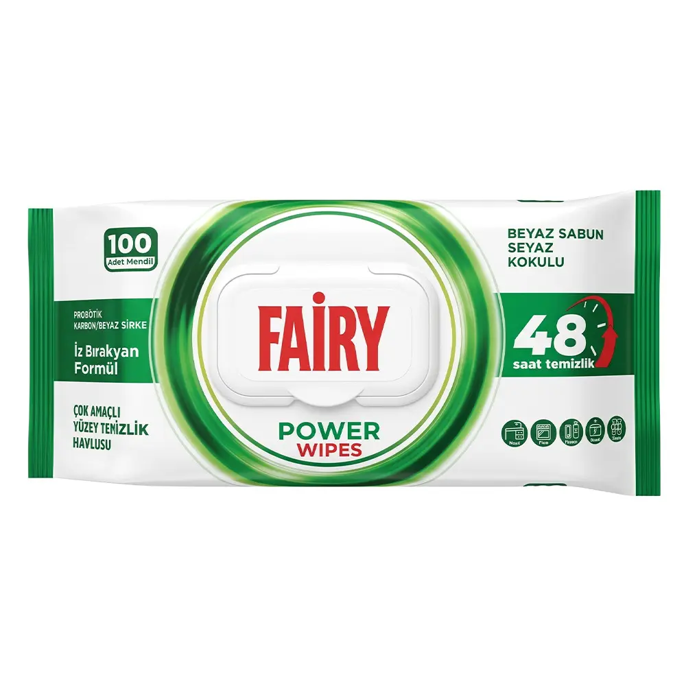 Zdjęcie produktu Fairy chusteczki czyszczące uniwersalne białe mydło ocet soda 100 sztuk