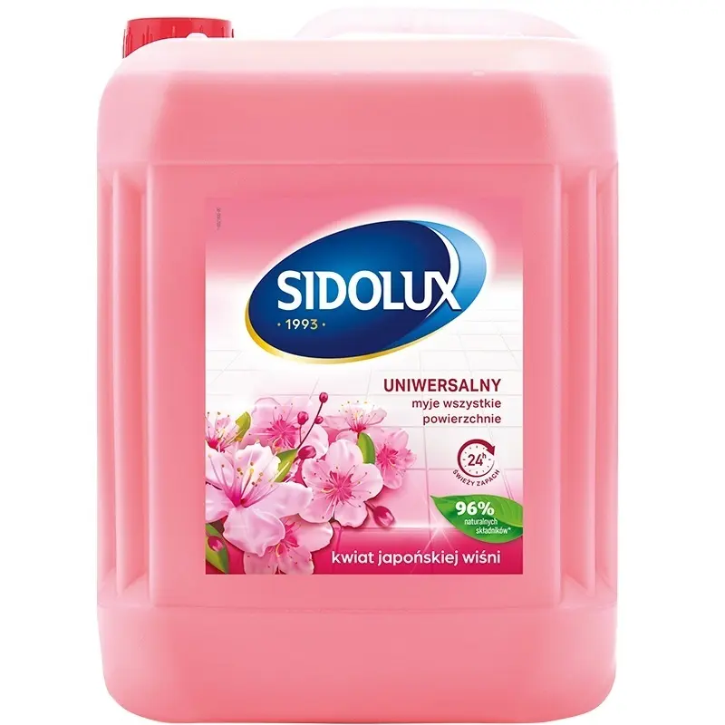 Zdjęcie produktu Płyn uniwersalny Sidolux Kwiat Japońskiej Wiśni do wszystkich powierzchni podłóg glazury kamienia paneli 5 L