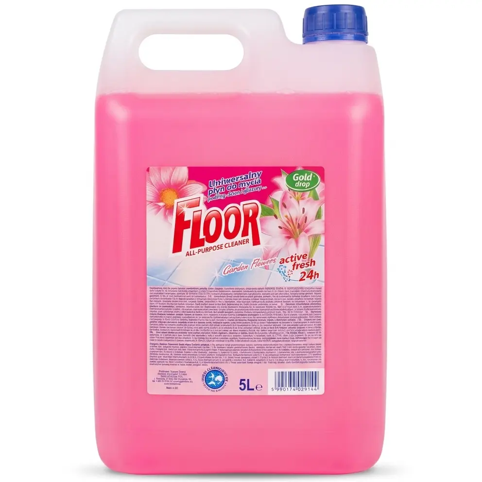 Zdjęcie produktu Płyn uniwersalny Floor Kwiaty Ogrodów do wszystkich powierzchni podłóg glazury kamienia paneli 5 L