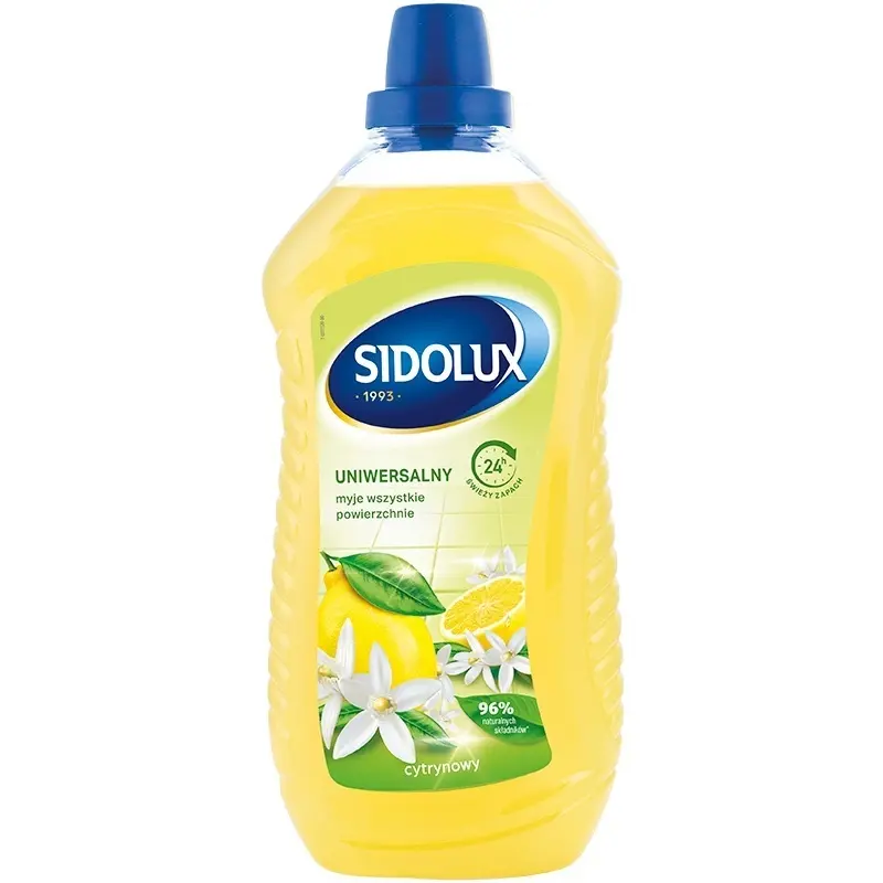 Zdjęcie produktu Płyn uniwersalny Sidolux Cytrynowy do wszystkich powierzchni podłóg glazury kamienia paneli 1 L