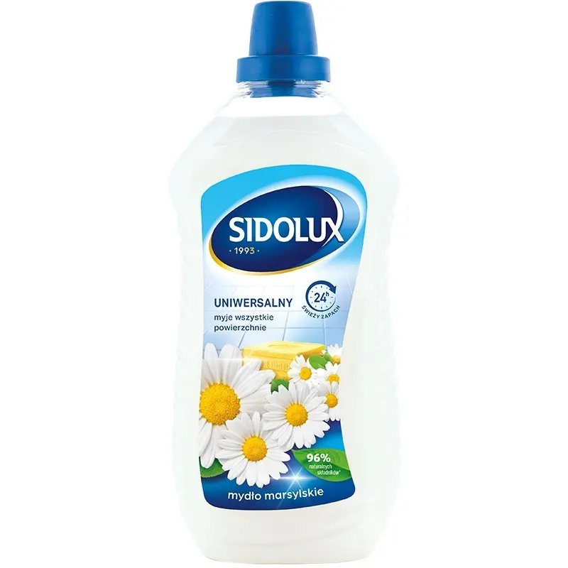 Zdjęcie produktu Płyn uniwersalny Sidolux Mydło Marsylijskie do wszystkich powierzchni podłóg glazury kamienia paneli  1 L
